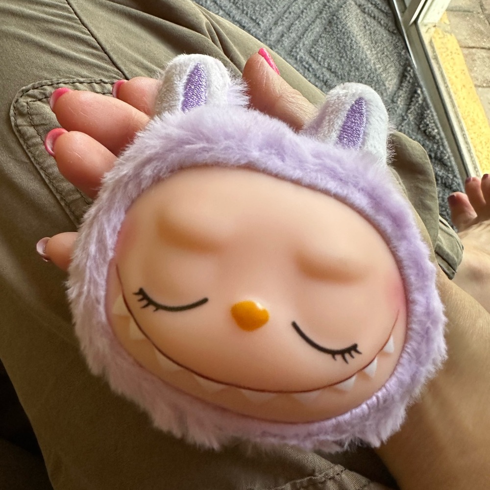 Purple Plush Monster Keychain Accessory - Picture 1 of 3